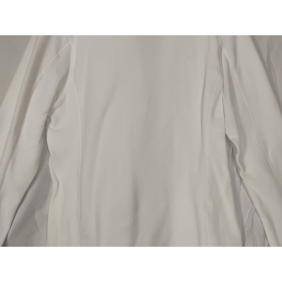 Patagonia Worn Wear Women's LARGE Pull Over 1/4 Zip White Fleece Jacket Shirt - Picture 15 of 16